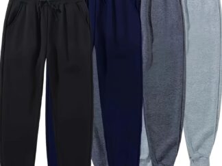 4er-Pack Herren-Jogginghosen aus Plüschfleece