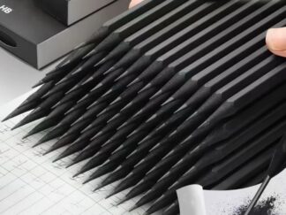 Hochwertiger HB-Bleistift mit Radiergummi aus edlem schwarzes Holz