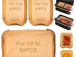 150 Stück Einweg-Backpapier für Heißluftfritteusen, geeignet für Ninja 39,37L