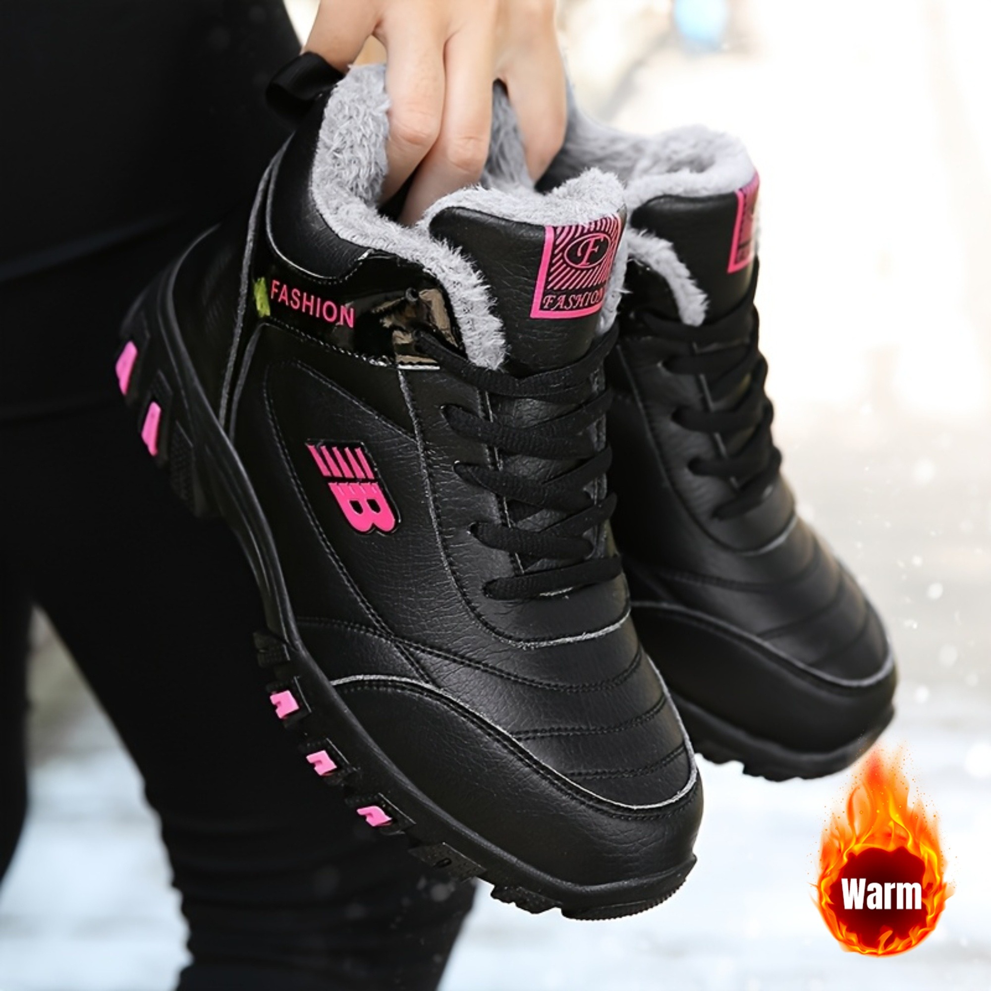 Wanderschuhe – warm, strapazierfähig und rutschfest mit elastischem Schnürverschluss