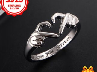 1 x 925 Karat Sterling Silber Herzring