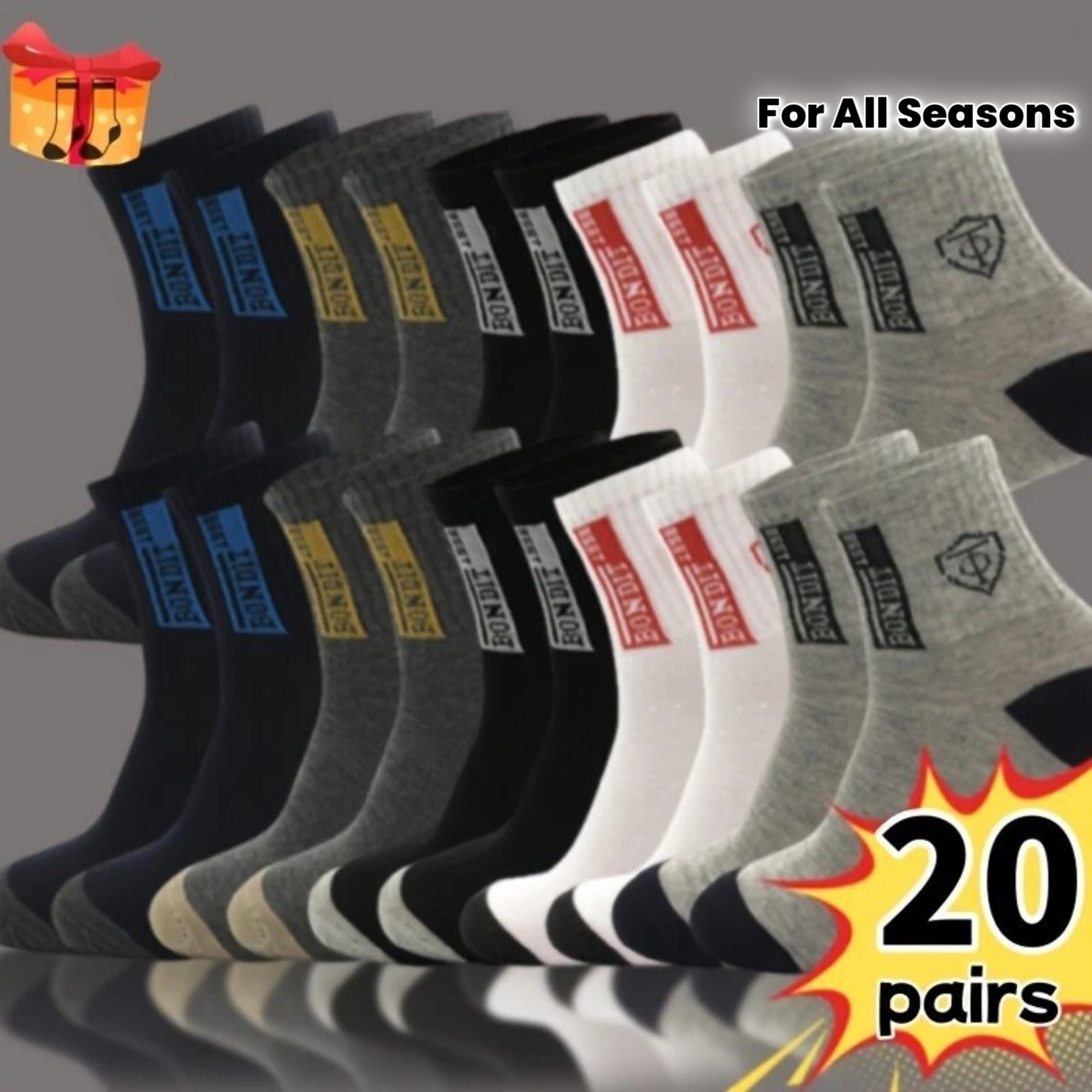 20 Paar mittelhohe Herrensportsocken
