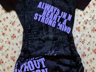 Kurzarm-Damen-Top mit frechem Vintage-Buchstabenprint