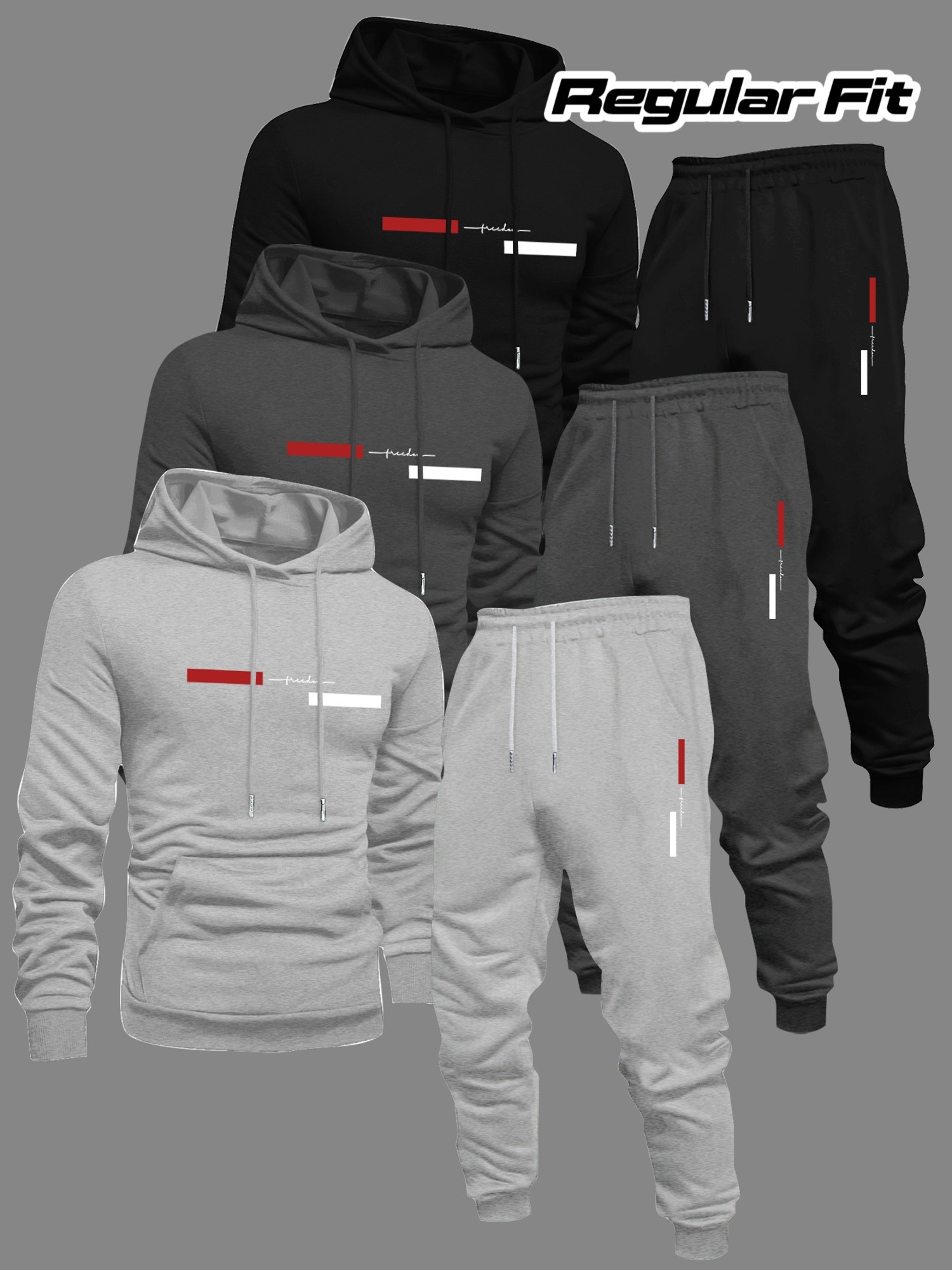 Lässiges Herren-Set aus Kapuzenpullover und Jogginghose