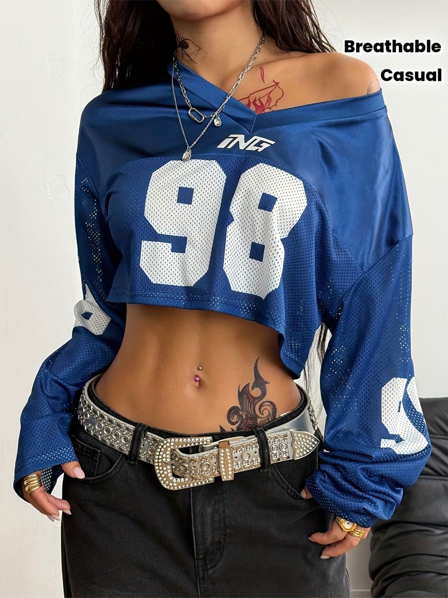 Lässiges & atmungsaktives T-Shirt mit V-Ausschnitt