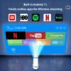 Intelligenter Mini-Projektor mit Android 11, nativer 720p- und 4K-Unterstützung