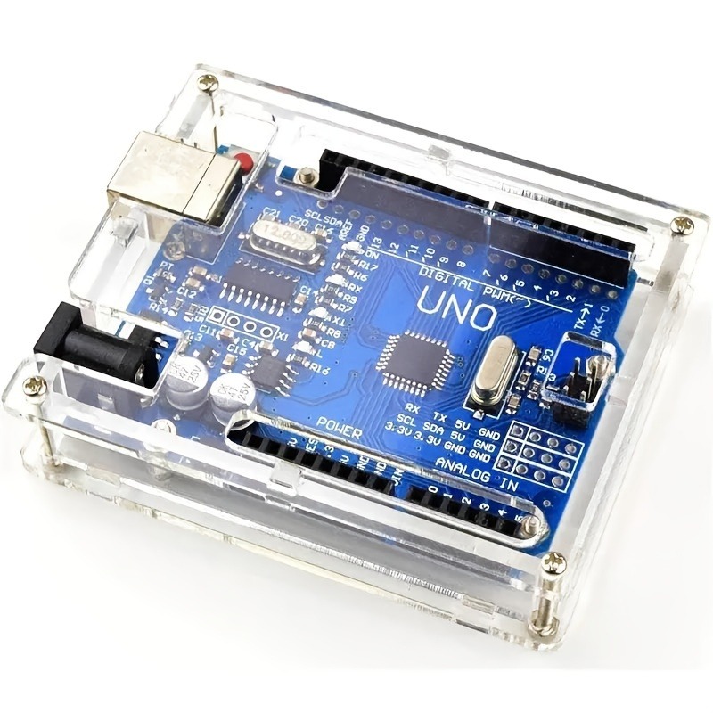 Starterkit für Atmega328P-UNO-R3, inklusive hochwertigen Acryl-Schutzgehäuse