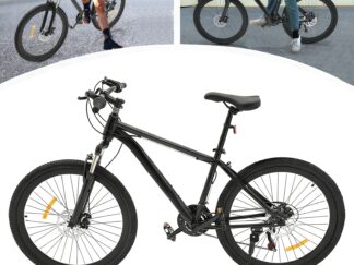 26er Mountain-Bike aus Edelstahl in schwarz